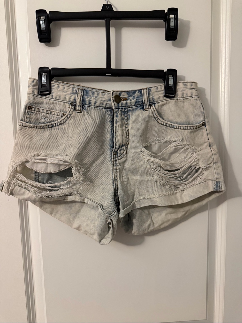 Billabong Light Wash Distressed Jean Shorts